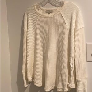 NWT Anthropologie waffle-knit top